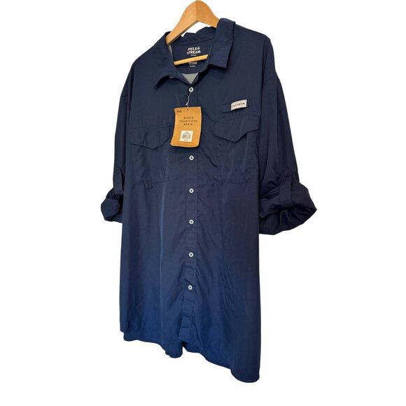 Field & Stream Men’s Size 3 XL Latitude LS Navy UPF 50+ $40 Button Up NWT Fishin - Picture 4 of 11